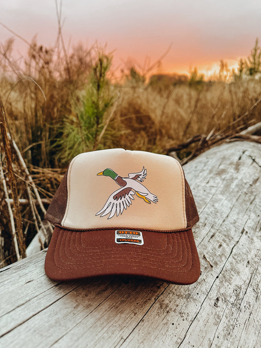 Brown and Tan Trucker Hat